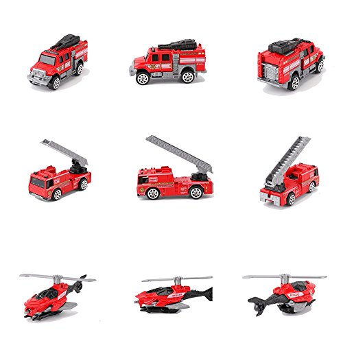 image for Looching 1:64 Metal Alloy Die-cast Cars Emergency Fire Rescue Series M