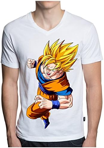 Dragon Ball Z Super Saiyan Goku T-shirt (Large, white)