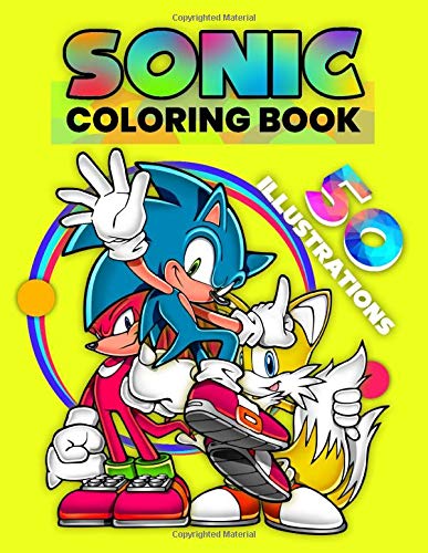 Sonic Coloring Book: Jumbo Sonic Coloring Book For Kids +50 Premium and ...