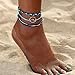 CHoppyWAVE Bracelets 3Pcs/Set Multi-Layer Women Rope Boho Beach Anklet Handmade Sea Wave Bracelet - Blue