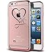 iPhone 6S Case, iPhone 6 Case, Cellaria Crystal Heart Series - [Electroplate Bumper] Slim Luxury Lightweight Clear TPU Case Cover for Apple iPhone 6S/6 (4.7 Inch), Rose Gold