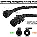 POYINRO Expandable Garden Hose, 75ft Strongest Expanding Garden Hose on The Market with Triple Layer Latex Core & Latest Improved Extra Strength Fabric Protection for All Your Watering Needs Black