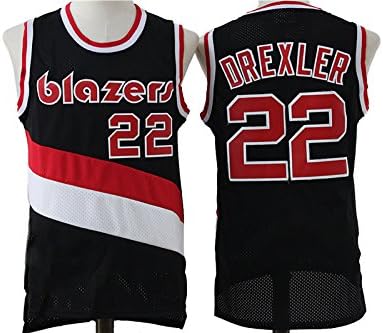 Portland Trail Blazers Clyde Drexler #22 Mens Black Retro Jersey L
