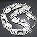 Silver Tone Q&Q Fashion African Elephant Family Charms Link Ganesh Chain Collar Statement Bib Necklace