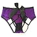 Cheeky Cut Cage-Back Hipster Panty Lingerie Women Underwear One Size (Purple)