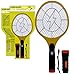 Koramzi Electric Mosquito Swatter / Bug Zapper With Rechargable Battery, Handle light, and Removable Flashlight Insect Control- F-10(Newest model) (Yellow)
