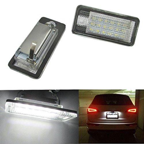 Car Light, Dacawin CAN-bus White Error Free LED License Plate Light Lamp For Audi A3 A4 A6 S6 A8 Q7 (Grey)