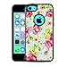 Protective Designer Vinyl Skin Decals for OtterBox Commuter iPhone 5c Case - Cool Trendy Floral, damask, Chevron & Tribal Design Patterns (Pack of 4 Skins) - [TeleSkins] - Only SKINS and NOT Case