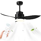 Modern Black Ceiling Fans with Lights Remote