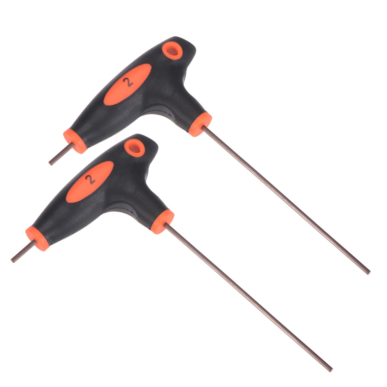 CoCud T-Handle Hex Key, 2mm Hex, S2 Steel Metric T-Key Wrench Red - (Applications: for Basic Home Repair and Mechanical Maintenance), 2-Pieces
