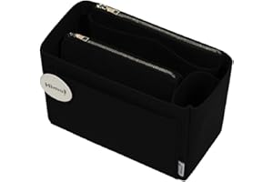 HIMAI Purse Organizer Insert, Handbag Organizer, Bag in Bag Organizer, Perfect for Speedy Neverfull and More, 5 Sizes (Large,Black)