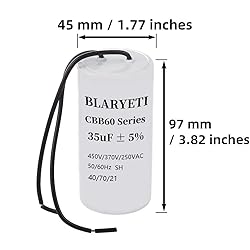 BLARYETI CBB60 35uF Motor Running Capacitor Start