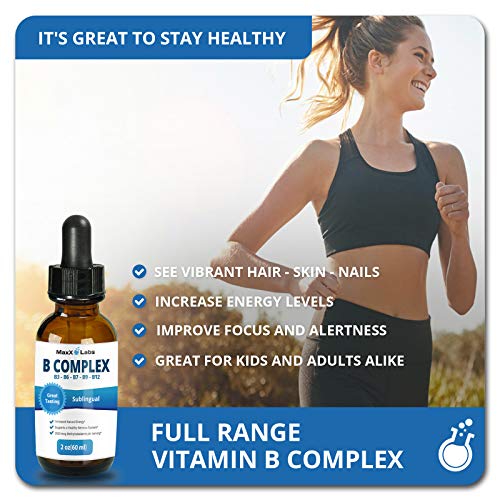 New B Complex Liquid B12 Sublingual Vitamin Best for Healthy Hair