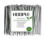 100-Pack 6'' 11 Gauge Heavy Duty U-Shaped Securing Stakes Pins Spikes Pegs - Sod Fence Staples for Anchoring Weed Barrier and Landscape Fabric, Netting, Irrigation Hoses, Ground Mat, More Applications