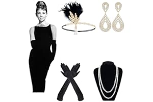 SINOEEM 1920s gatsby accessories set for women Flapper Costume 1920s party set