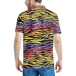 HUGS IDEA Colorful Tiger Stripes Print Mens Short