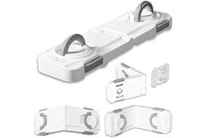 Set of 4 Enhanced Locks for Kids Child Proofing Baby Safety Locks Works with Cabinets Drawers, Fridge, Oven, and Cupboard, wi