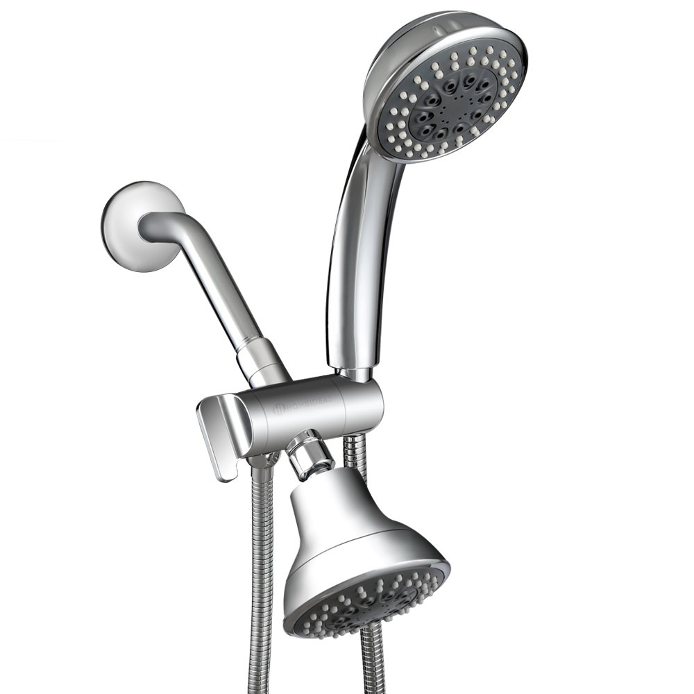 HOMEIDEAS 3Way Shower Arm Diverter for Handheld Shower and Shower Head