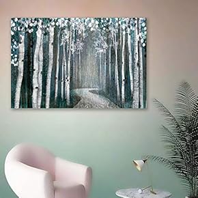Canvas Wall Art for Living Room,Bedroom Home Artwork Paintings Abstract Forest Ready to Hang - 12x18 inches