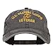 E4hats US Marine Corps Veteran Military Embroidered Washed Cap - Black OSFM