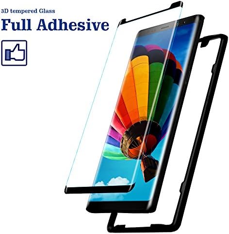 Galaxy Note 8 Tempered Glass Screen Protector Full Adhesive [Case Friendly] 9H Hardness Note8 Glass Screen Protector with Installation Tray [3D Curved] Real Touch Note 8 Screen Protector - TANAAB