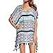 SUDILO Women's Chiffon Tassel Swimwear Cover ups Swim Beach Wear Bikini Cover up