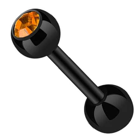 Piersando Tragus Helix Ohr Piercing Cartilage Knorpel Stab Stecker 316 L Chirurgenstahl mit Kristall Kugel Silber