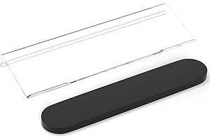 Richboom Ergonomic Computer Keyboard Stand - Acrylic Tilted Computer Keyboard Holder for Easy Typing, Keyboard Stand with Silicone Anti-Slip Case for Office Desk, Home, School, Clear, 17 Inches