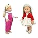 2 Sets Rose Red Clothes Clothing Rompers Outfits for 16-18 Inches American Girl Doll
