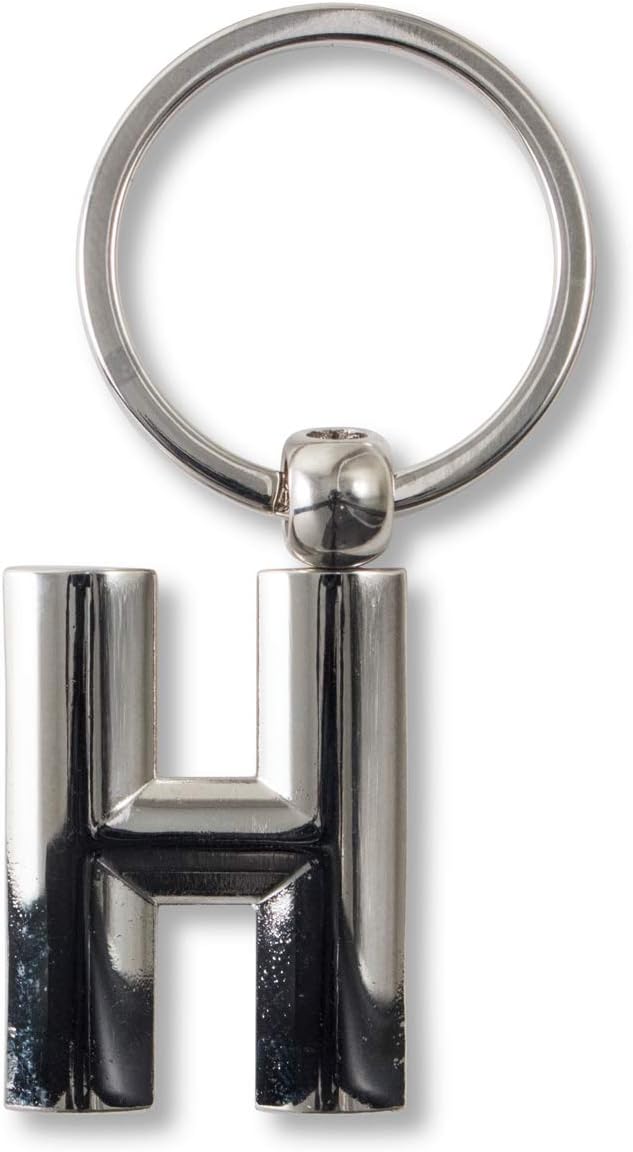 IF IF Metal Letter Keyring Personalised Alphabet Letters - Silver - H Keyring, 7 cm;,Silver