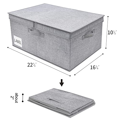 GRANNY SAYS Fabric Storage Bin with Lid, Decorative Storage Box for