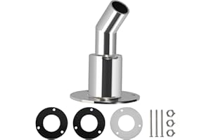 VEPURLT Stainless Steel 316 Thru Hull Exhaust Skin, Fittings 24mm Tube Pipe Socket Hardware for Diesel heaters Exhaust Pipe