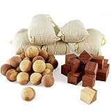 Aszaro Cedar Balls, Cedar Cubes & Cedar Sachets 40 pc Combo Pack | 20 Natural Cedar Wood Balls, 20 Blocks & 5 Bonus Sachets | Ward Off Moths, Mildew And Mustiness For Easy Garment Care
