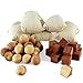 Aszaro Cedar Balls, Cedar Cubes & Cedar Sachets 40 pc Combo Pack | 20 Natural Cedar Wood Balls, 20 Blocks & 5 Bonus Sachets | for Easy Garment Care