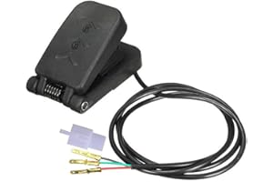 SUISUITONG Go Kart Foot Pedal Throttle Accelerator Pedal 3-hole Male Connector for Electric Bicycle Scooter E-Bike ATV UTV Karting Drift Trike Golf Cart Quad Buggy Dune Moped Lawn Mower 4 Wheeler Tricycle