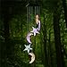 AceList Small Wind Chime 14 Inches Moon Wind Chime for Door Chime House Bedroom Dorm Room Decoration