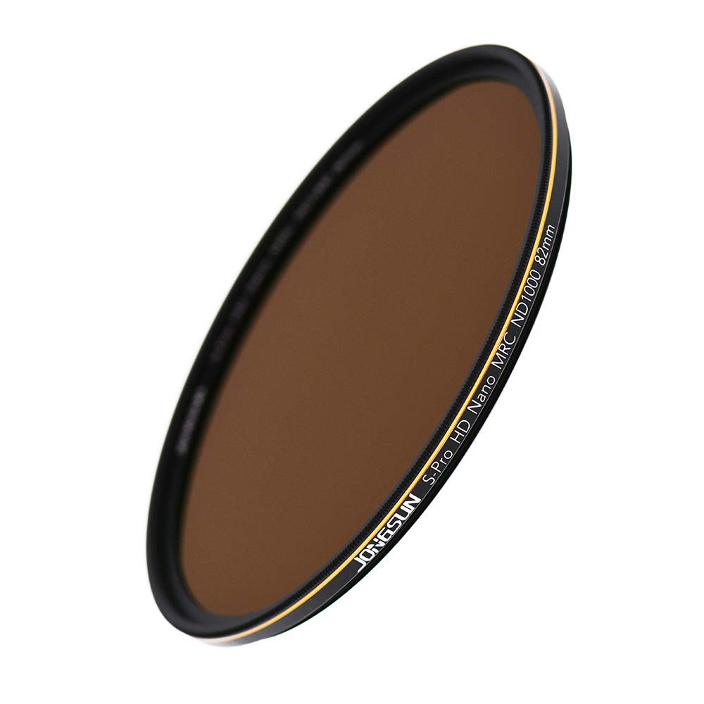 JONGSUN ND1000 82mm ND Filter, S-PRO HD Neutral Density Lens Filter,MRC 18-Layer Nano Multicoated, Schott B270 Optical Glass, ND1000 (3.0) 10-Stop