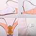 Womens Bikini Set Swimwear Brazilian Padded Top Swimsuit Solid Color Triangle Bottom Pink Large