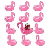 Inflatable Float Coasters Cup Drink Holder,Flamingo Pool Fun For Drinks 12 Pack