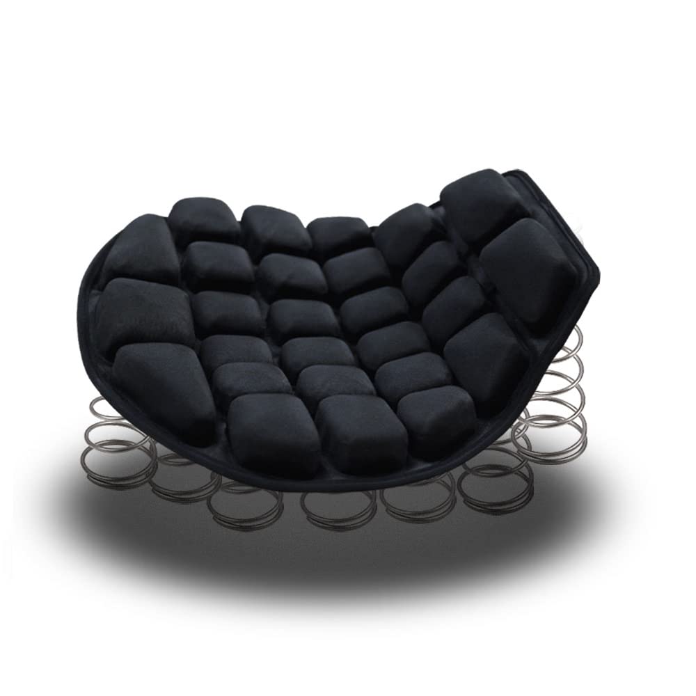 Photo 1 of DEEIRAO Motorcycle Air Seat Cushion 3D Airbag Pad with Straps for Cruiser Touring Saddles Bearing 330lb and Large Size 15"x14"x1.6"