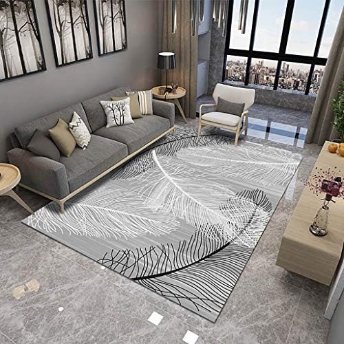 Carpets & Rugs Simple modern feather pattern carpet living room bedroom carpet children bedside blanket window pad floor mat Rugs for Bedrooms Living Room Kids Rooms Decor