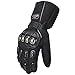 ILM Alloy Steel Motorcycle Riding Gloves Warm Waterproof Windproof for Winter Use (M, Black(Winter))