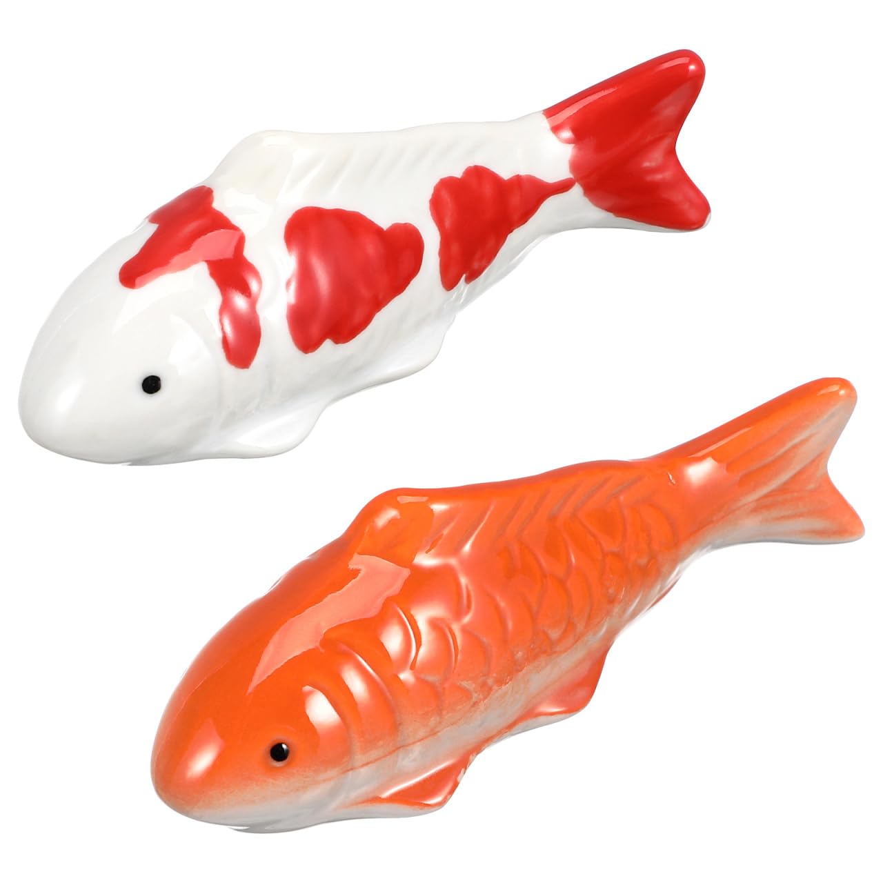 Mipcase Floating Fish Decoration Ceramic Aquarium Ornaments 4 Inch Realistic Fish Figurines for Tank Pond Decor Underwater Crafts