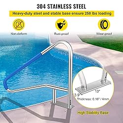 VEVOR Pool Rail 55x32 Pool Railing 304 Stainless