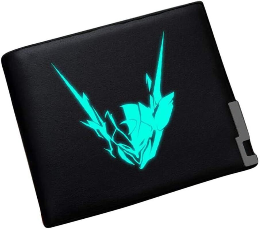 WANHONGYUEMobile Suit Gundam Anime Luminous Bifold Wallet Artificial Leather Money Bag Slim Credit Card Holder /4
