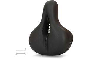 Ascent Bike Saddle Ergonomic Shape for Hip Comfort, Shock-Absorbing Design, Breathable Fabric, Suitable for Road & Mountain B