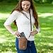 Aapporto Cellphone Purse Brown Crossbody Shoulder Bag - for iPhone 11 Pro Max XR X XS 7 8 Plus Galaxy S10 S10+ S9 S8 Note10 - Strap Adjusts - Soft Case Pouch - Belt Attach - Zip Compartment for Cards
