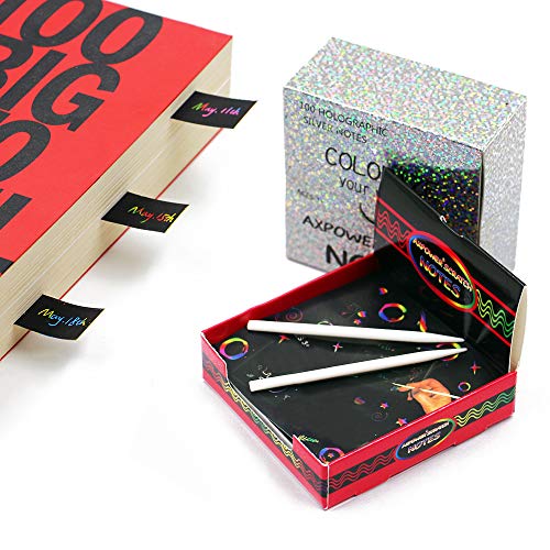 image for AxPower Two Packs Scratch Pads Art Crafts Notes for Kids, Glitter and 