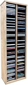 Cdracks Media Furniture Solid Oak Tower for CD Capacity 120 CD's Honey Finish (Individual Locking Slots)