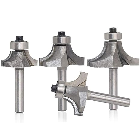 Hymnorq Carbide Tipped Corner Round Router Bit Set Of 4pcs